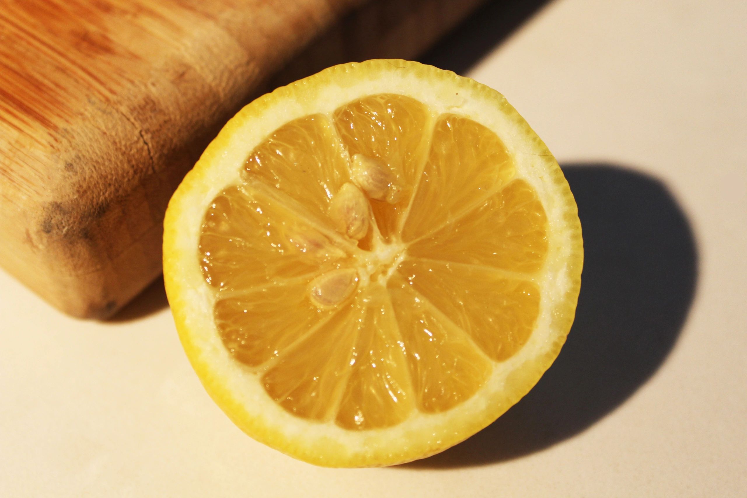Fresh lemon close-up for citrus drinks